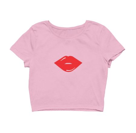 Red Lips Crop Top