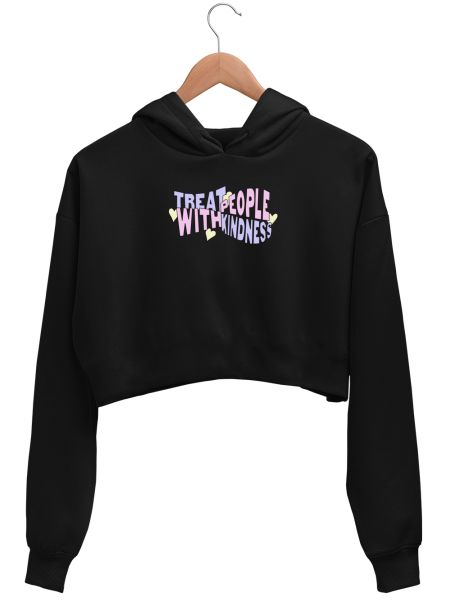 Harry styles treat people with kindness merch Crop Hoodie