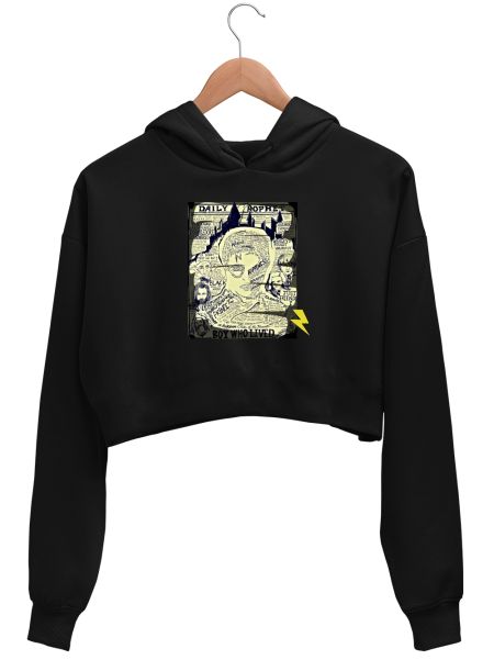 The Daily Prophet for Potterheads!  Crop Hoodie