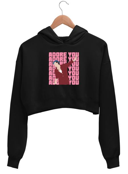 Harry styles adore you merch Crop Hoodie