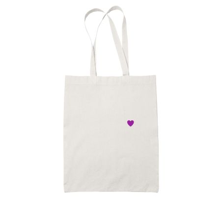 Purple Heart Minimal Tote Bag
