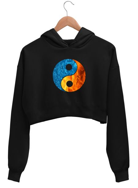 YIN & YANG Crop Hoodie