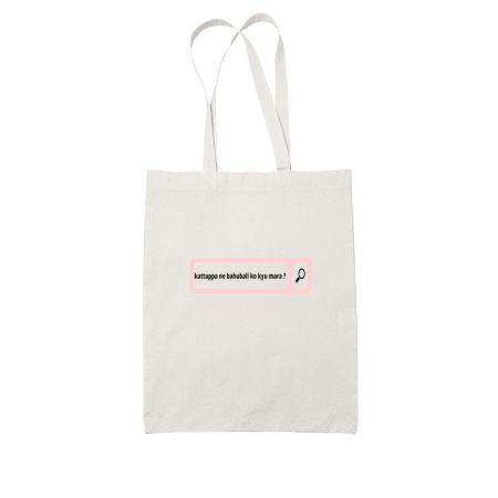 Funny Bahubali Google Search White Tote Bag