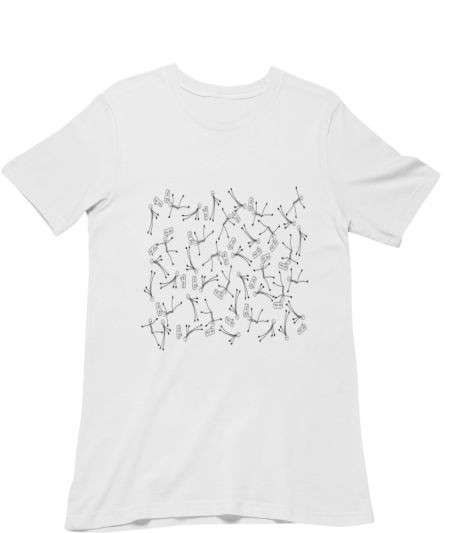 Falling stick Figures line art Classic T-Shirt