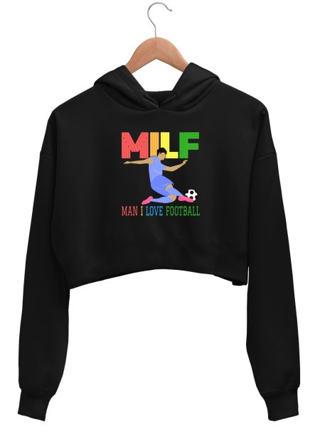 MILF- Football Crop Hoodie