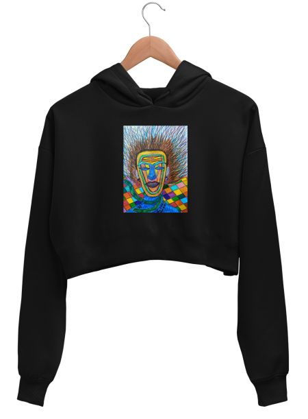 Psychedelic Shiva Crop Hoodie