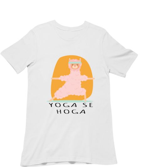 Cute Pet Doing Yoga Regular T-Shirt