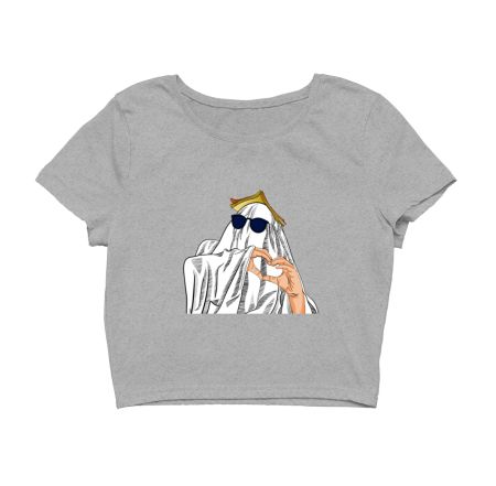 Ghost Reader- no bg Crop Top