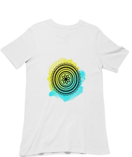 Yellow blue mandala  Classic T-Shirt