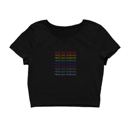 Mind Your Business rainbow Crop Top