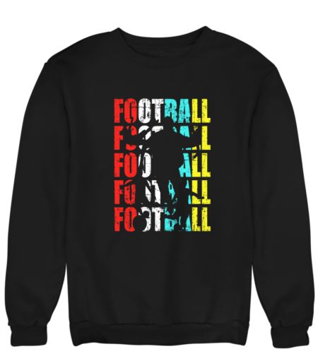 Retro Football Soccer Lover Silhouette Sweatshirt