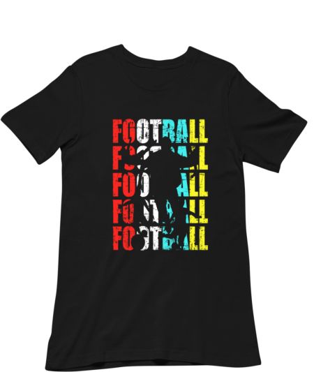 Retro Football Soccer Lover Silhouette Regular T-Shirt