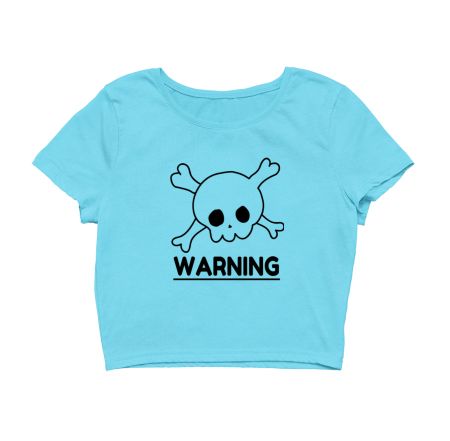 new  in WARNING t-shirts - trendy online clothing  Crop Top