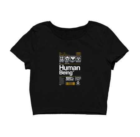 HUMAN/Modern aesthetic label Crop Top