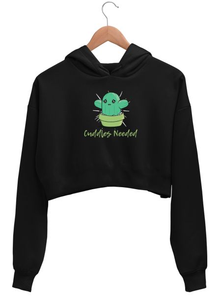 Cuddles Needed Crop Hoodie