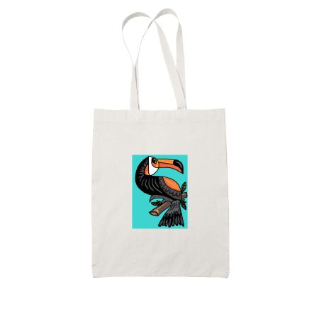 Summer Toucan  Bird's Cartoon Tote Bag