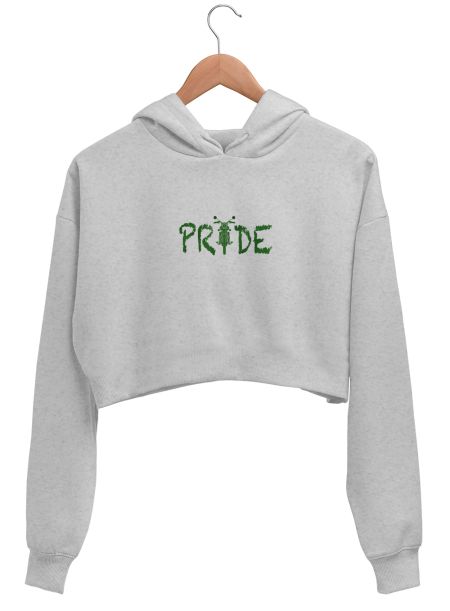 Motor Pride 4- dark green Crop Hoodie