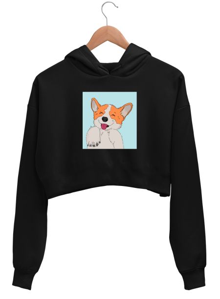 Corgi 1 Crop Hoodie