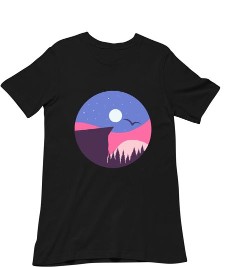 Abstract Colorful Mountains Minimalist Pattern Classic T-Shirt