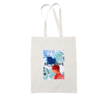 Death Note L vs Light Ryuk White Tote Bag