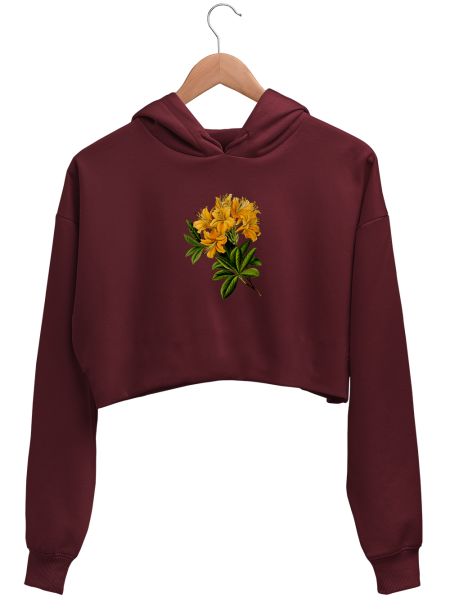 floral  Crop Hoodie