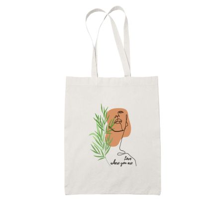 love where you are| minimal line art Tote Bag