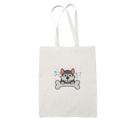 Husky White Tote Bag