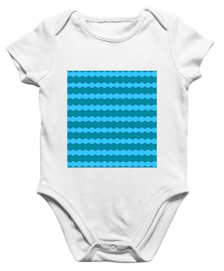 Blue Honey Comb Pattern Onesie