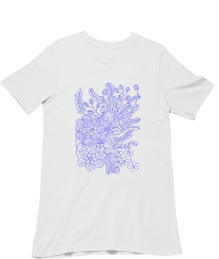 Boho Flowers Doodle Classic T-Shirt