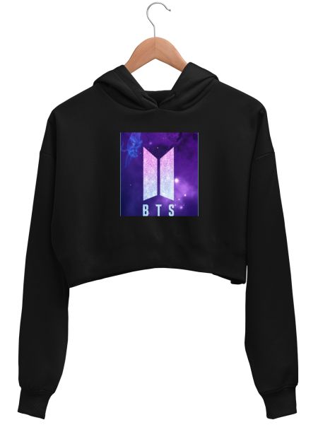 BTS galaxy logo Crop Hoodie