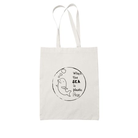 Dolphin-y White Tote Bag