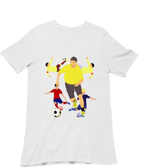 Football Players Illustration In Action World Cup Classic T-Shirt