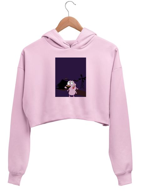 Courage the Cowardly Dog  Crop Hoodie