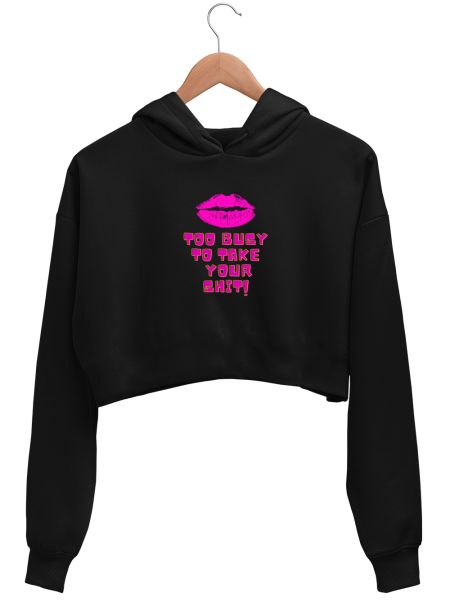 sassy tee for women by livelybrushes Crop Hoodie