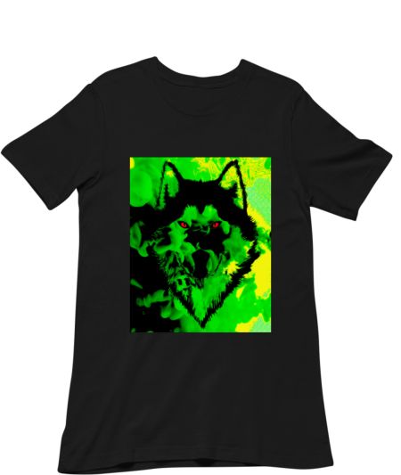 Cool Wolf Face Design Classic T-Shirt