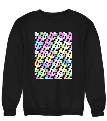 Cool Football || Soccer Balls Colorful Pattern Sweatshirt