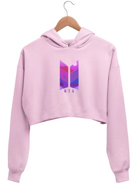 BTS (Night Scenery)) Crop Hoodie