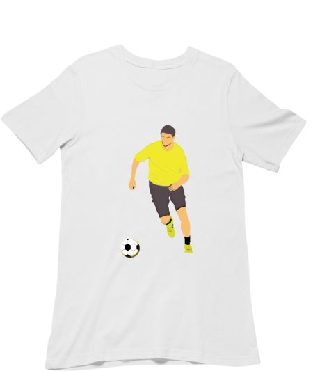 Cool Football Player Illustration Yellow Color Classic T-Shirt