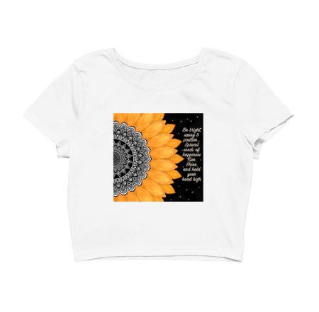 Sunflower Mandala  Crop Top