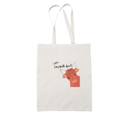 Incredible brown bull illustration Tote Bag
