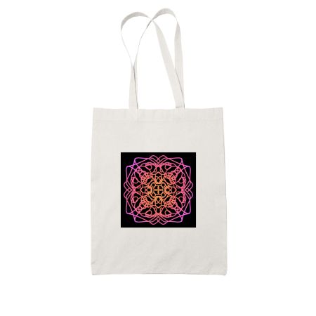 Gradient Symmetry White Tote Bag