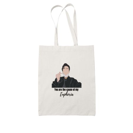 BTS jungkook- Euphoria  White Tote Bag