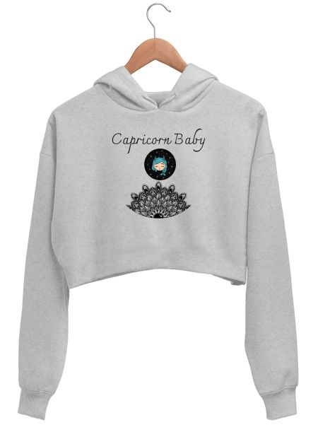 Capricorn Baby  Crop Hoodie