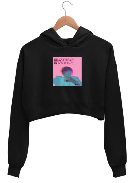 SLOW DANCING IN THE DARK Crop Hoodie