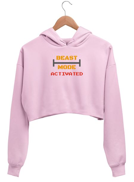 Beast Mode Activated Crop Hoodie