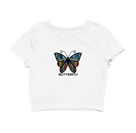 Butterfly art Crop Top