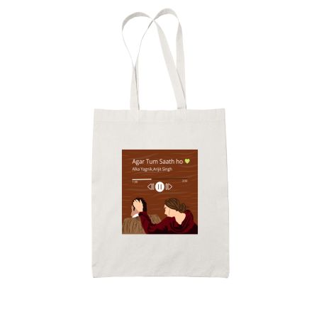 Agar Tum Saath ho White Tote Bag