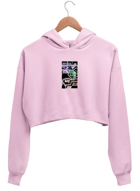 Angel Glitch 1 Crop Hoodie