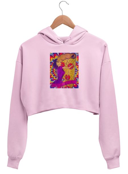 Pizza  Crop Hoodie