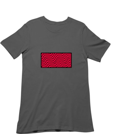 Red Blalck Waves Classic T-Shirt